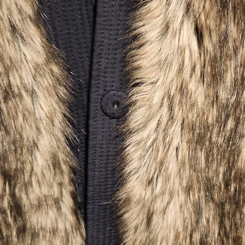 Rebecca Taylor Silk Lining Faux Fur Vest Size M - Picture 5 of 7